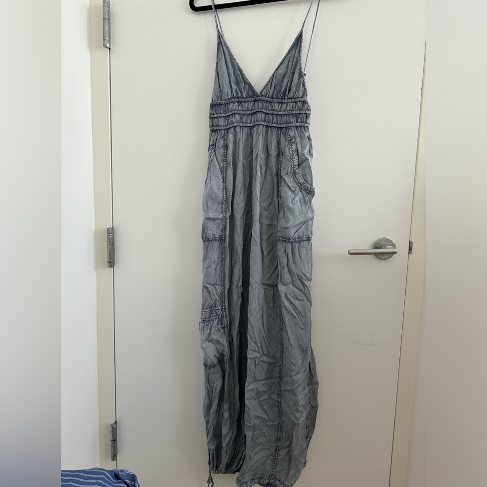 Indigo wash super cute jumpsuit for summer beach NWT
